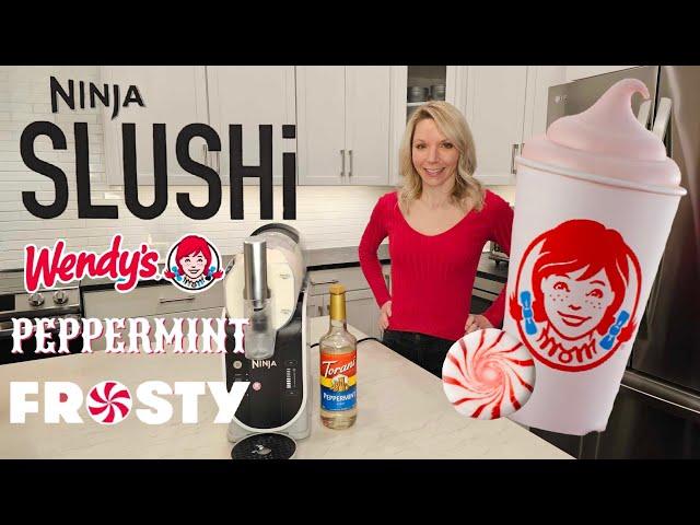 How to Make a WENDY'S PEPPERMINT FROSTY with the NINJA SLUSHI Recipe & Review