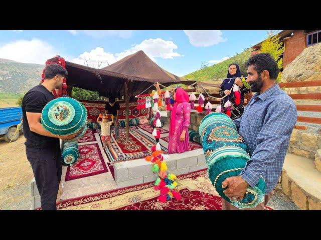 Traditional Nomadic Night: Amir's Family Decorates Tent with Rugs and Pillows