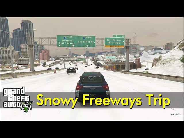 Snowy Freeways Road Trip | GTA V