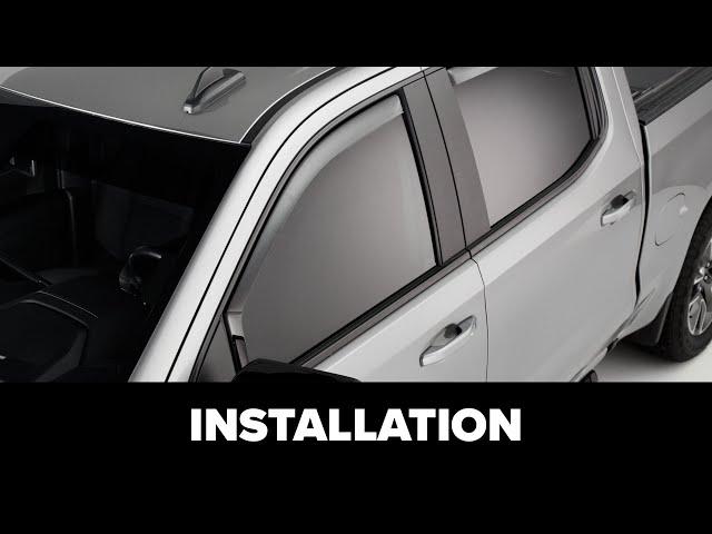 Front WeatherTech Side Window Deflector Installation with Window Completely Down