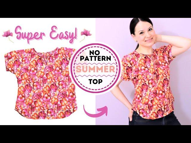 How to sew and draft this super EASY summer top WITHOUT shoulder seams (yep) - let's get sewing!