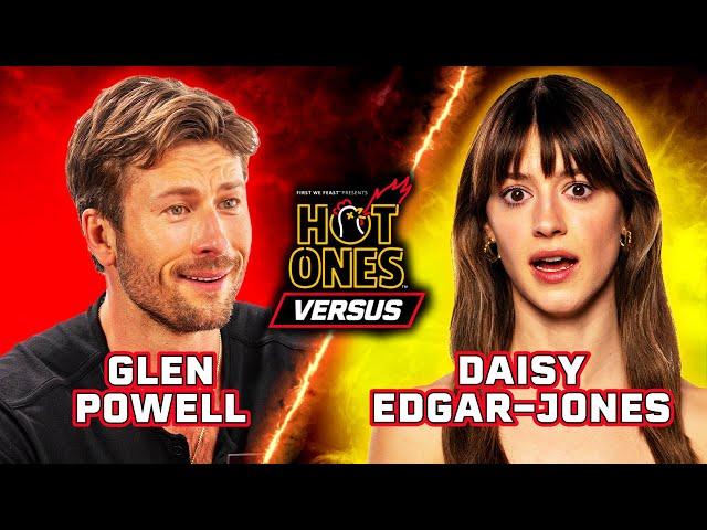 Glen Powell vs. Daisy Edgar-Jones | Hot Ones Versus