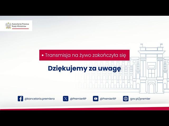 NA ŻYWO | Wypowiedź Premiera Donalda Tuska przed posiedzeniem Rady Ministrów.