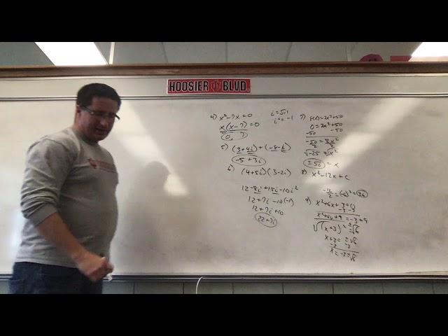 Algebra 2 Semester Exam Review