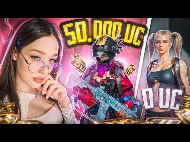 ПОТРАТИЛА 50.000$ UC! ЛУЧШАЯ ПРОКАЧКА АККАУНТА ДЕВУШКЕ в PUBG MOBILE! ПРОКАЧКА в ПУБГ МОБАЙЛ!