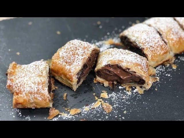 Pasta sfoglia. Con nutella in 5 minuti fai uno strudel facile e delizioso! in cucina con uccia3000