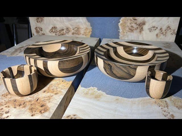 Gift Bowls - Fusion of Ziricote and Beech