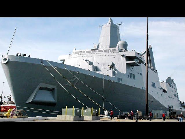 US Navy. USS New York (LPD-21) San Antonio class amphibious transport dock.