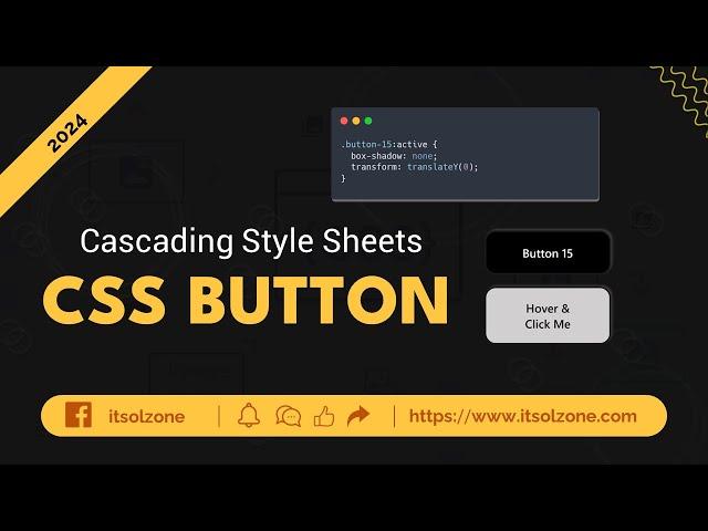 Master CSS Buttons | Button 15 | Web Development | UI Design | Responsive Button | ITSolZone