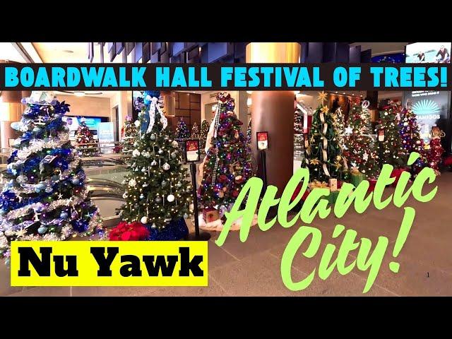 🟡 Atlantic City | Festival Of Trees Boardwalk Hall. 20+ Trees Decorated By Hotels, Casinos & Others!