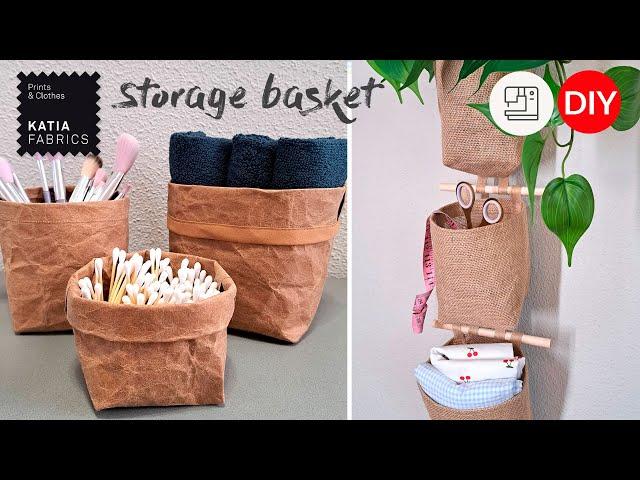 Sewing video tutorial  DIY Jute and Kraft Paper organizers