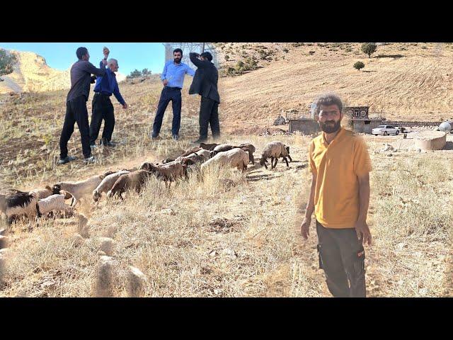 "Harvesting grains from Engineer Babazadeh's land for widowed nomadic women."