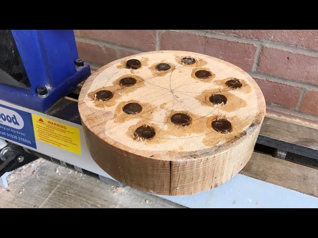 Wood turning - Ash Bowl with Sapele Spots!