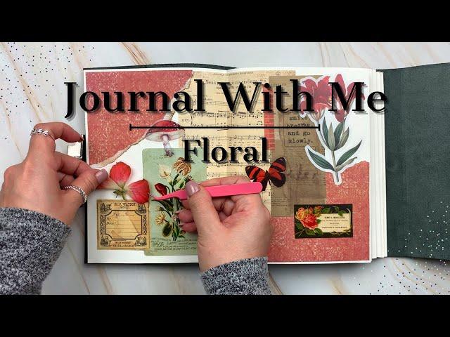 ASMR Journal With Me | Floral  | No Talking (RELAXING)