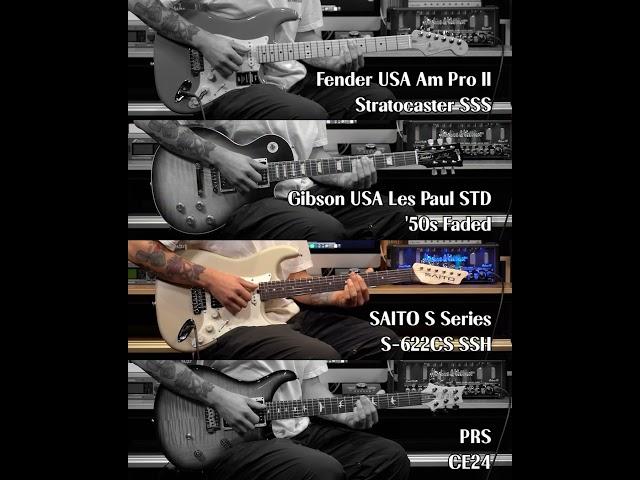 Fender Am Pro II Strat vs Gibson LP STD vs SAITO S-622CS vs PRS CE24 I Justin Bieber - Love Yourself