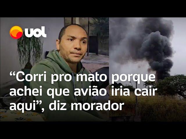 Queda de avião em Vinhedo: ‘Piloto parecia querer evitar de cair em cima das casas', diz vizinho