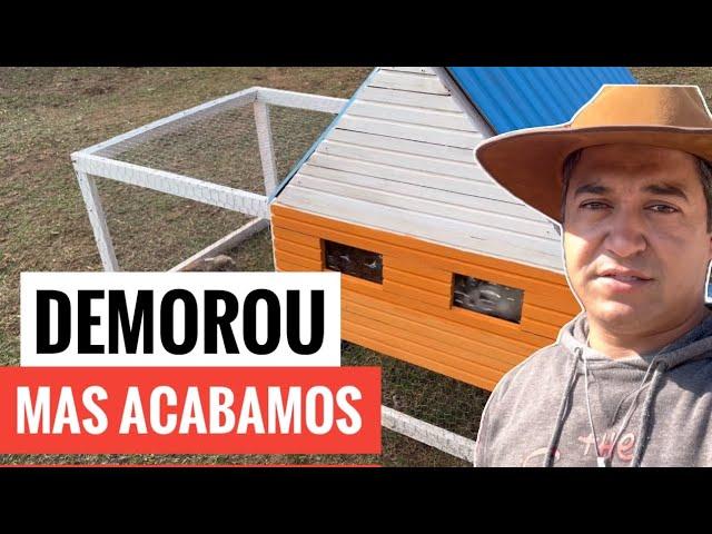 FINALIZEI A CASINHA DOS PORQUINHOS DA ÍNDIA. NOVA TERRAPLANAGEM NO SÍTIO.