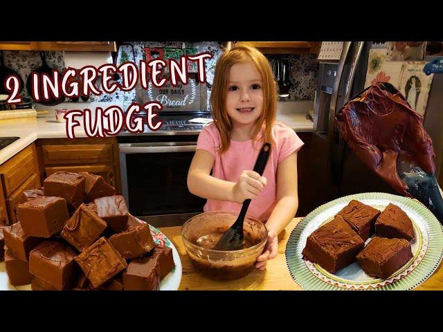 2 Ingredient 2 Minute Chocolate  Fudge - No Fail Recipe - The Hillbilly Kitchen