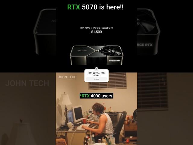 Nvidia RTX 5070 with RTX 4090 performance at $549 #rtx4090 #nvidia #pc #memes #shorts