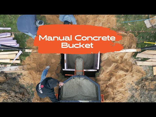 Skid Pro Manual Skid Steer Concrete Bucket with Upgrade Option