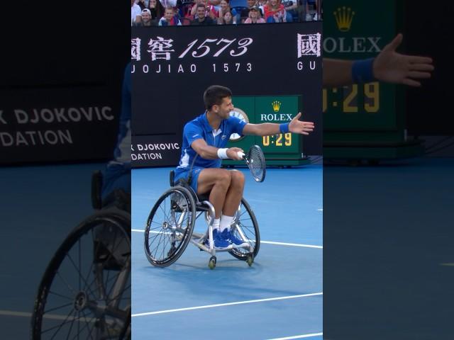 Novak Djokovic plays WHEELCHAIR tennis 