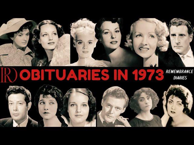 Obituaries in 1973-Famous Celebrities/personalities we've Lost in 1973-Ep-01-Remembrance Diaries