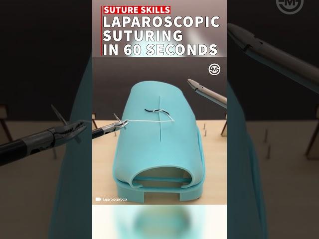 Laparoscopic Suturing in 60 Seconds #Laparoscopyboxx #shorts #medical #science #tech #surgmedia