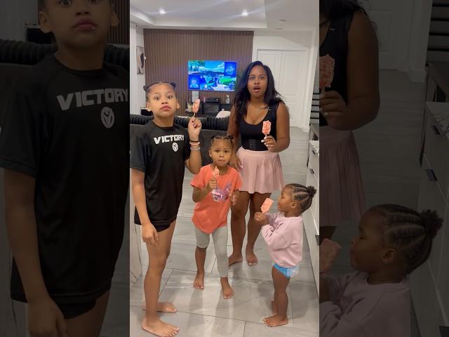 Dad catches mom and daughters eating ice cream before bed #shorts