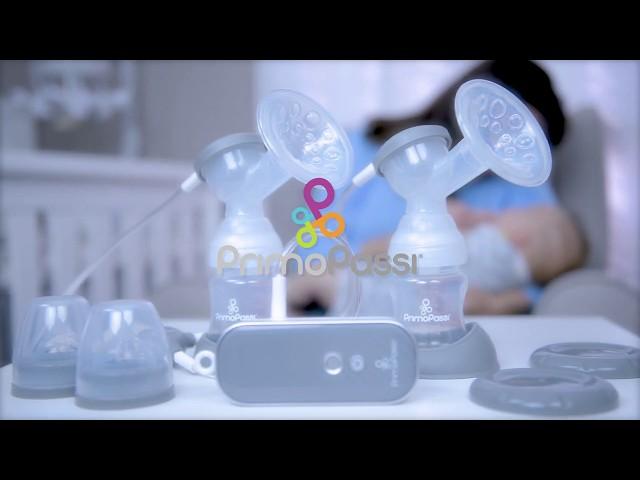 Primo Passi Double Electric Breast Pump Portable, Rechargeable, Small and Easy to Carry