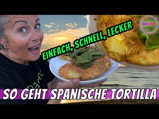 Rezept Original Spanische Tortilla. Einfach und schnell nachzumachen im Wohnmobil oder Camperküche.