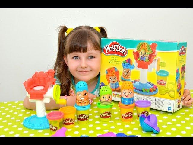 Парикмахерская из Плей До Сумашедшие причёски Play Doh Crazy Cuts Fuzzy Pumper