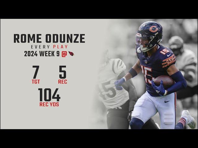 Rome Odunze Week 9 Replay: Every Target and Catch @ Arizona Cardinals
