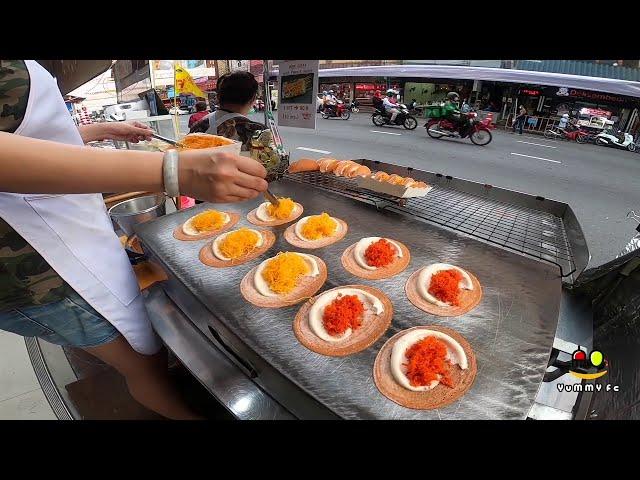 Thai Crispy Crepes (khanom buang) Thai Dessert - Thai Street Food | YUMMY FC