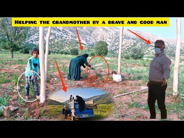 in nomadic tale help engineer to nomadic grandmother in building a nomadic hut & nomadic shelter