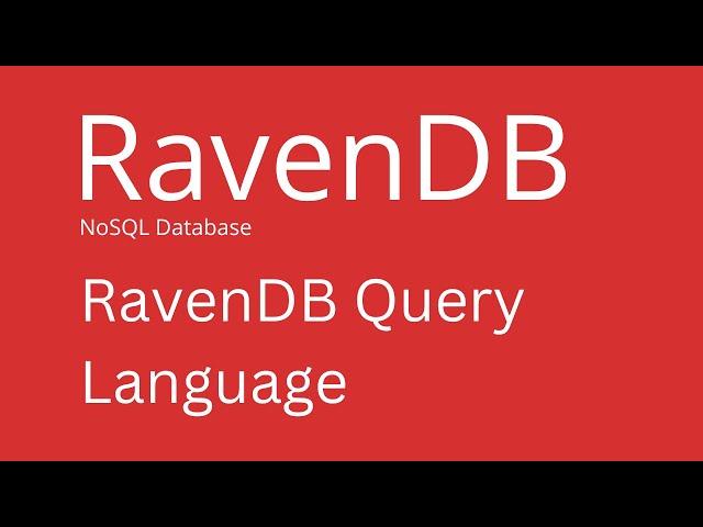 RavenDB - How to Use Query in RavenDB Studio (RQL)