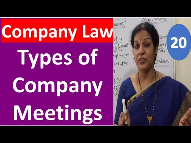 20. "Types of Company Meetings" - Company Law Subject