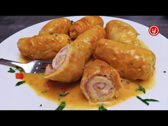  Punjena Piletina u Umaku od Svježe Paprike | Stuffed Chicken Breast with Sweet Peppers Sauce