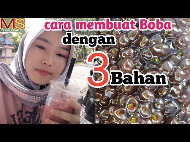 cara membuat boba dengan tiga bahan || Boba pearl