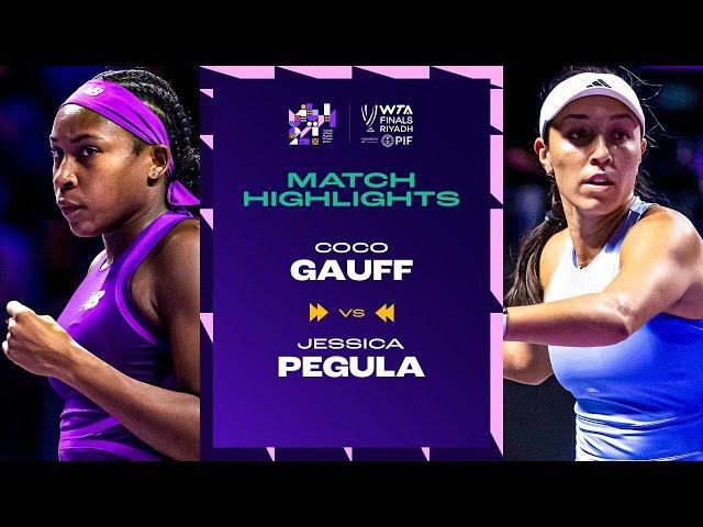 Coco Gauff vs. Jessica Pegula | 2024 WTA Finals Riyadh Group Stage | Match Highlights