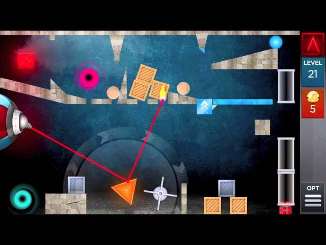 Laserbreak - Best Android and IOS Puzzle Game - Level 21 Walkthrough showing game play
