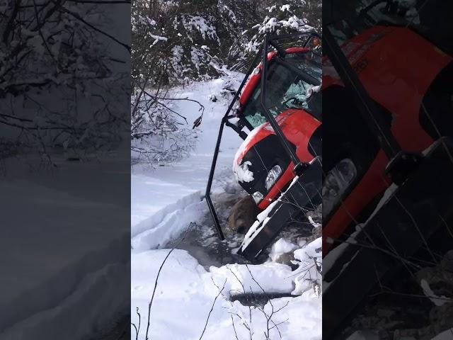 Groomer off the trail