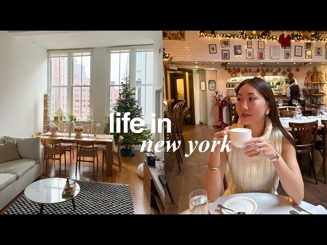 LIFE IN NEW YORK | a cozy week, holiday season vibes, secret santa with my girls!!