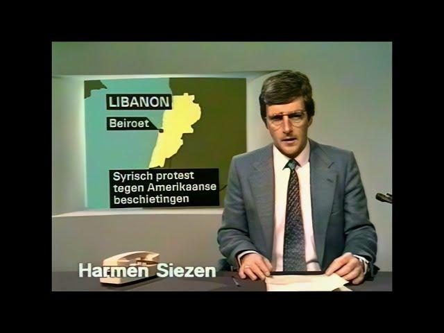 STER reclame & NOS Journaal 08-02-1984 Harmen Siezen  | TV zoals het vroeger was