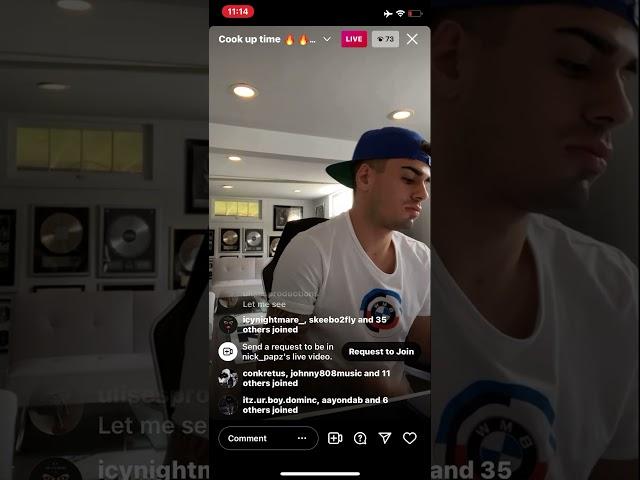 Nick Papz Drums Going Crazy IG LIVE