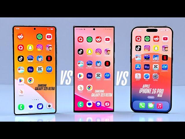 Samsung S25 Ultra vs S23 Ultra vs iPhone 16 Pro Max - Speed Test(WOW)