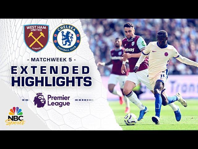 West Ham United v. Chelsea | PREMIER LEAGUE HIGHLIGHTS | 9/21/2024 | NBC Sports