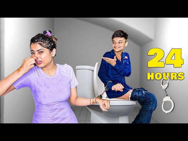 HANDCUFFED TO ANNOYING KID FOR 24 HOURS | Nishu Tiwari vlogs