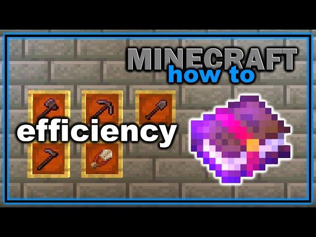 How to Get and Use Efficiency Enchantment in Minecraft! | Easy Minecraft Tutorial