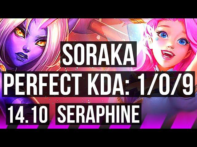 SORAKA & Caitlyn vs SERAPHINE & Samira (SUP) | 1/0/9 | EUW Diamond | 14.10