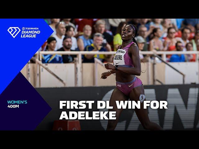 Ireland's Rhasidat Adeleke takes first WDL victory in Monaco 400m - Wanda Diamond League 2024